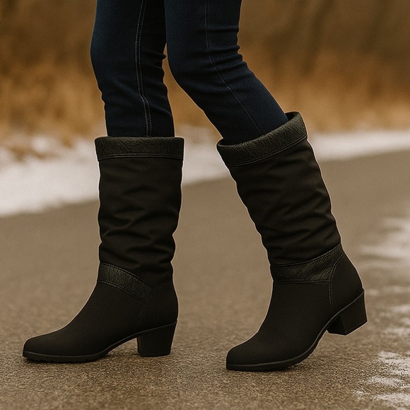 NWT Vintage Santana Canada Waterproof Winter Boots 8 Black - Picture 1 of 16